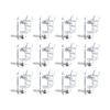 Pack of 12 Wire Holder Clips with Mounting Screws for Firm Attachment Preventing Cable Tangles On Various Surfaces