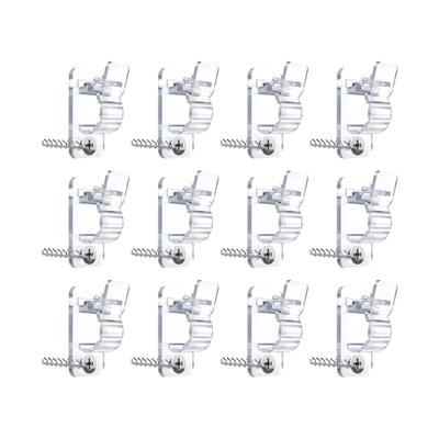 Pack of 12 Wire Holder Clips with Mounting Screws for Firm Attachment Preventing Cable Tangles On Various Surfaces
