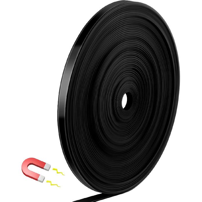 Magnetic Tape Roll Thin Strips, 0.39 Inch x 33 Feet Magnetic Board Dividers Whiteboard Graphic Decorative Tape Marking Line for Classroom Office Art