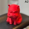 3D Printed Cute Hippo Figurines Hippopotamus Sculpture Desk Decoration Miniature Hippo Tabletop Statue Car Ornament