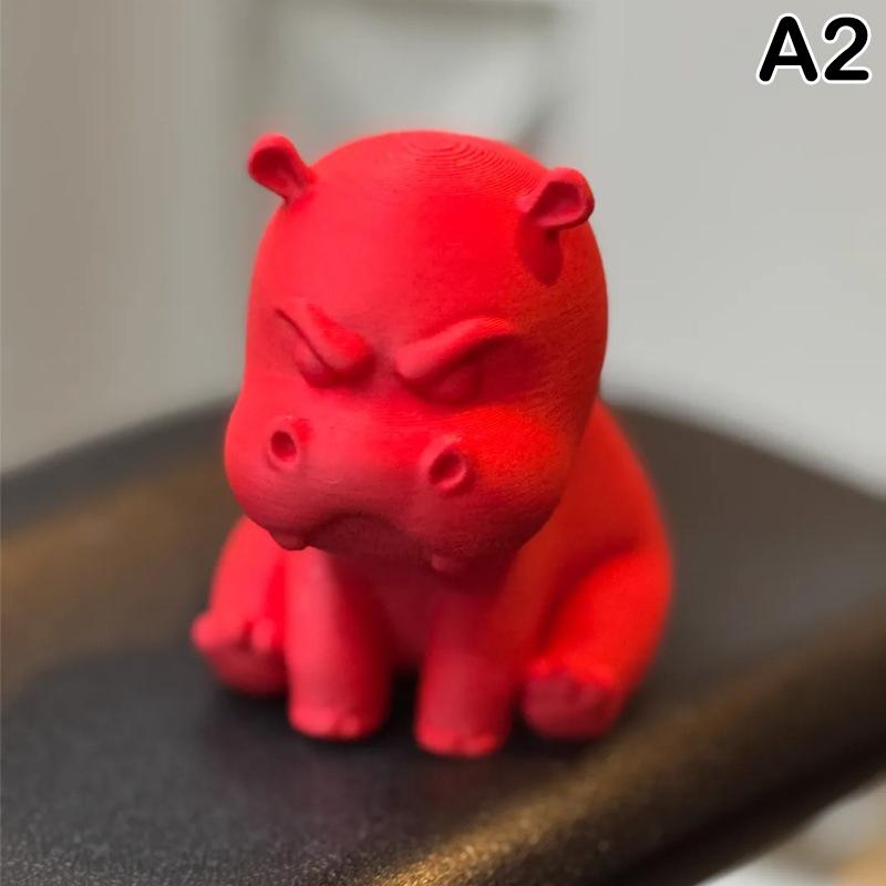 3D Printed Cute Hippo Figurines Hippopotamus Sculpture Desk Decoration Miniature Hippo Tabletop Statue Car Ornament