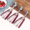 3 Size Stainless Steel Ice Cream Spoon Kitchen Tools Spring Handle Mash