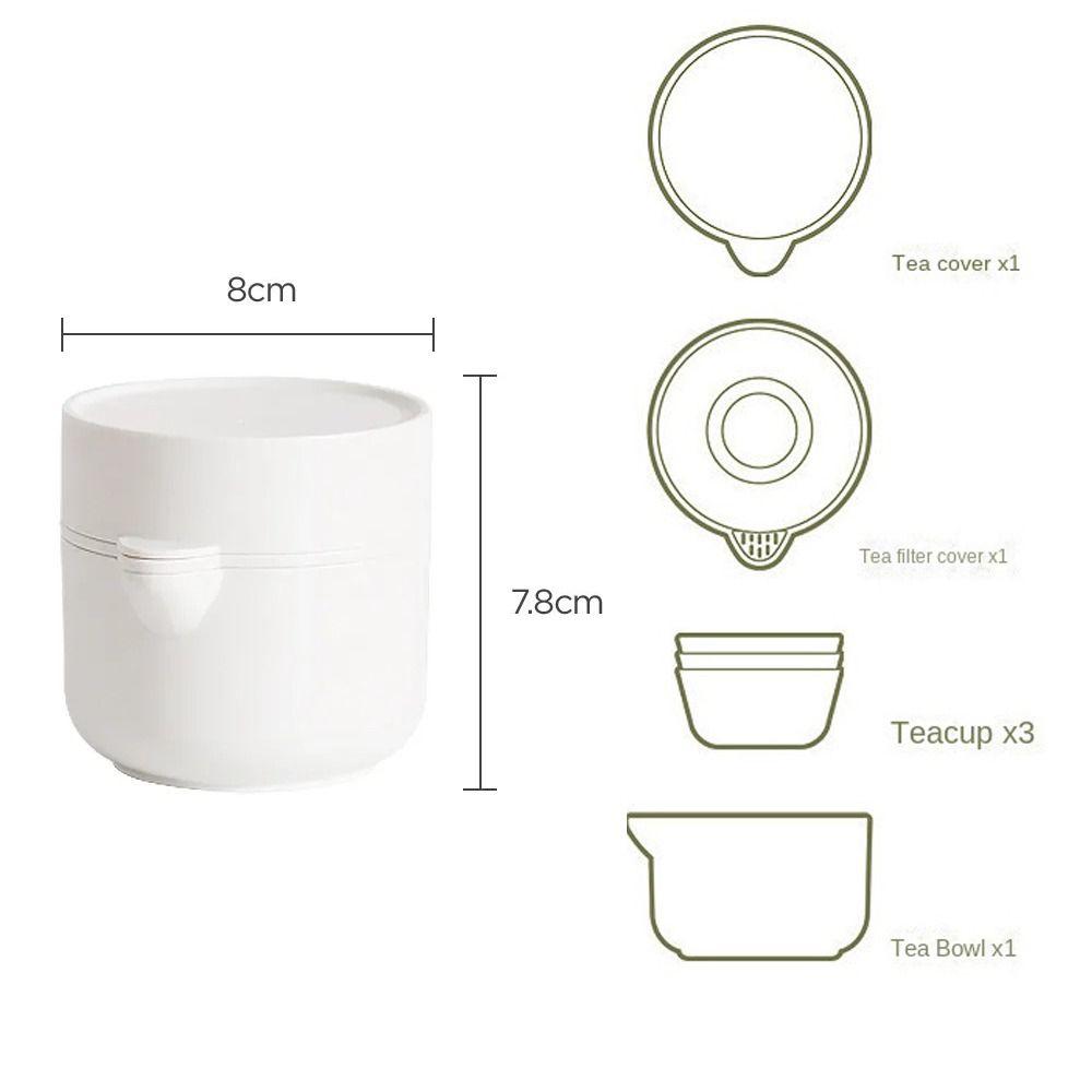 plastic Kung Fu Tea Set Disposable Travel Tea Set Travel Set Portable Teapot  picnic