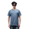 Asics Solid Color Outdoor Casual Sports Crew Neck Short Sleeve T-Shirt Men Tops Gray Blue 2011C701-404