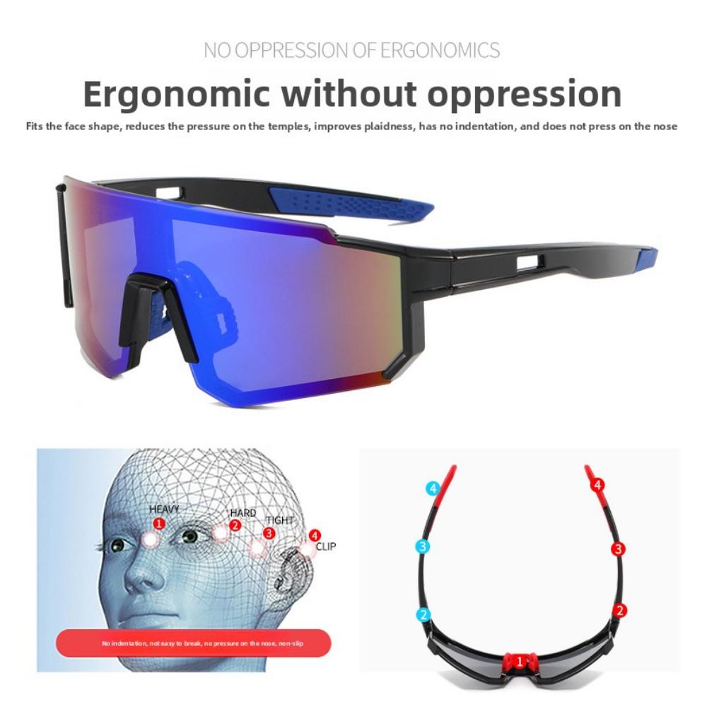 Europäische und amerikanische neue Sport-Radbrillen, Fahrrad-Trend Herren- und Damen-farbige Outdoor-Sonnenbrillen, beschichtete Modebrillen