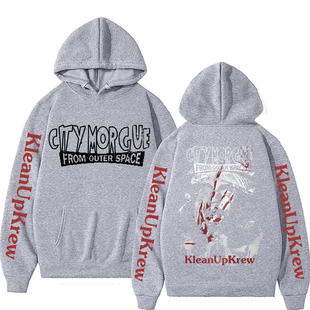 Streetwear Rapper City Morgue Print Hoodie Men Women Hip Hop Harajuku Sweatshirt Zillakami Sosmula Hoodies Vintage Top Pullover