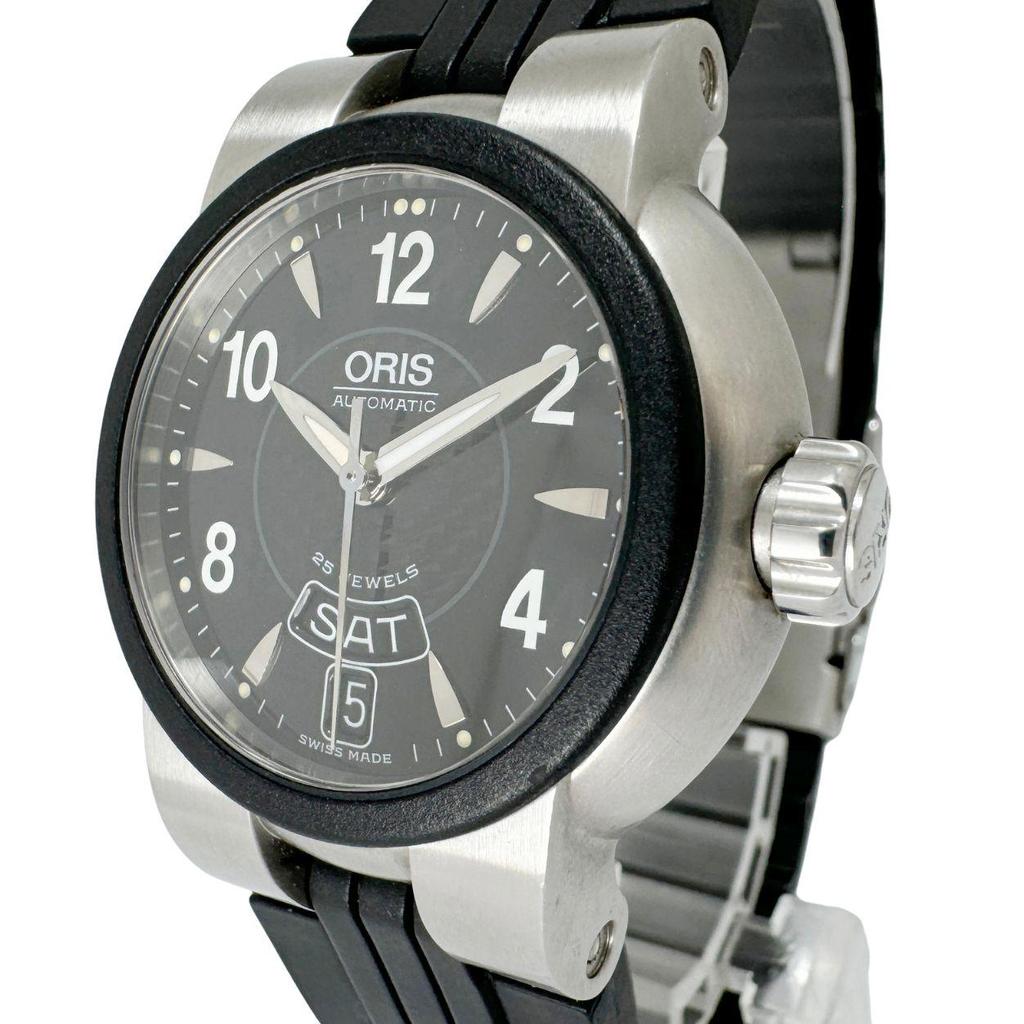 Used [ORIS TT1 Day Date] 7523-44 Used men's watch automatic winding black dial  A rank 