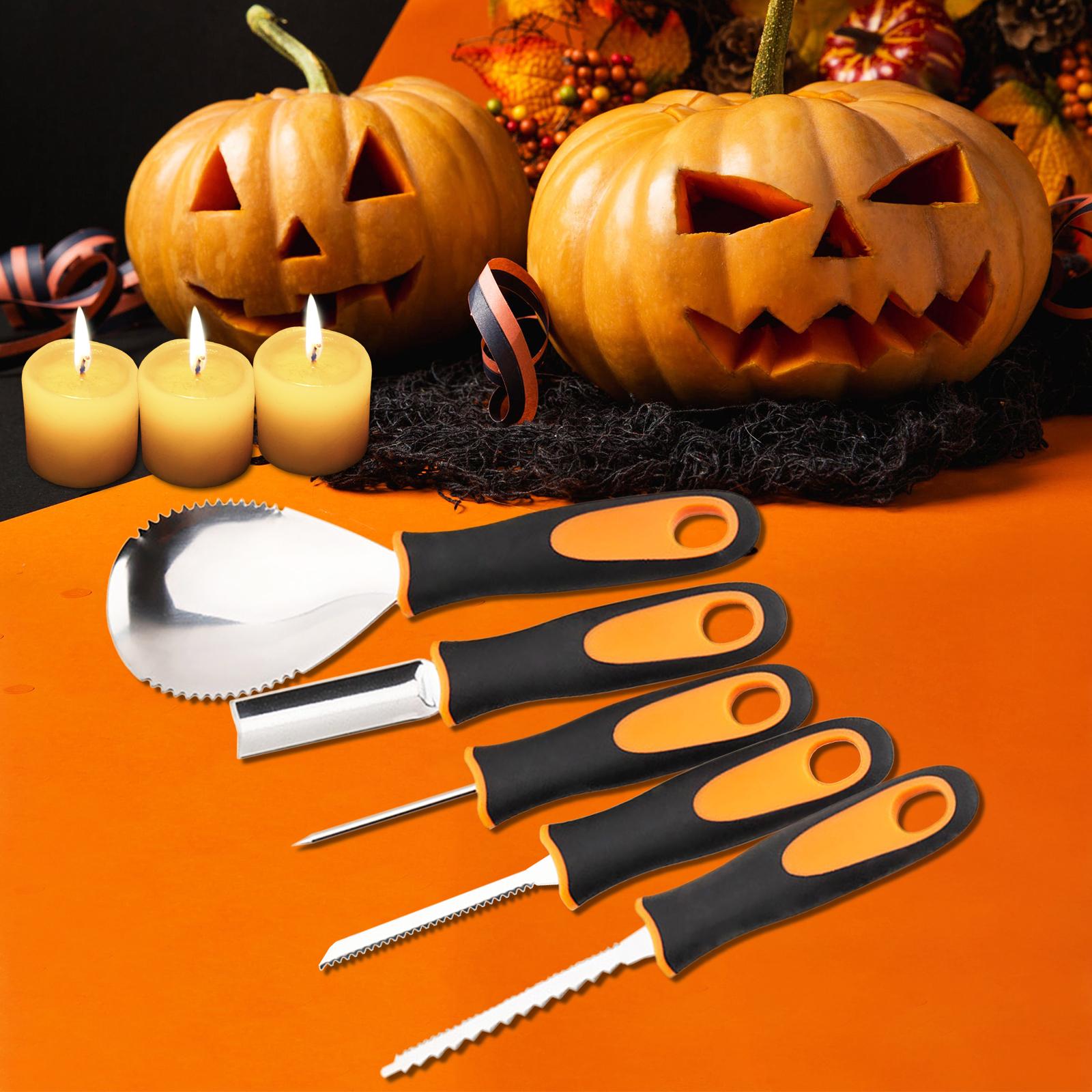 

11PCS Halloween Pumpkin Carving Kit with Carry Bag Professional Stainless Steel Tools Professional Pumpkin Cutting Type 2