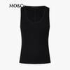 MO&Co. Women's U-Neck Textured Tank Top