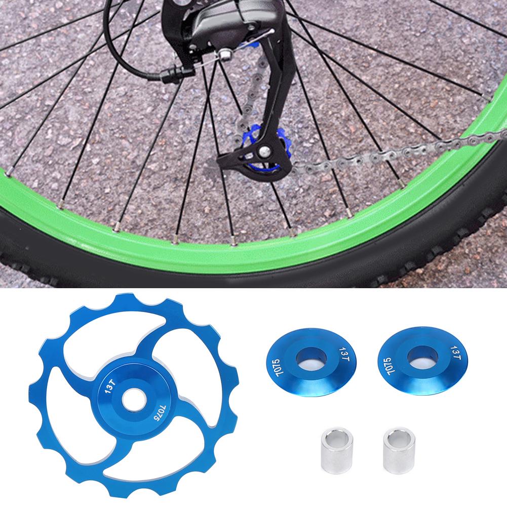 Mountain Bicycle 13T Ceramic Bearing Rear Derailleur Pulley for 8 9 10 11 Speed Blue