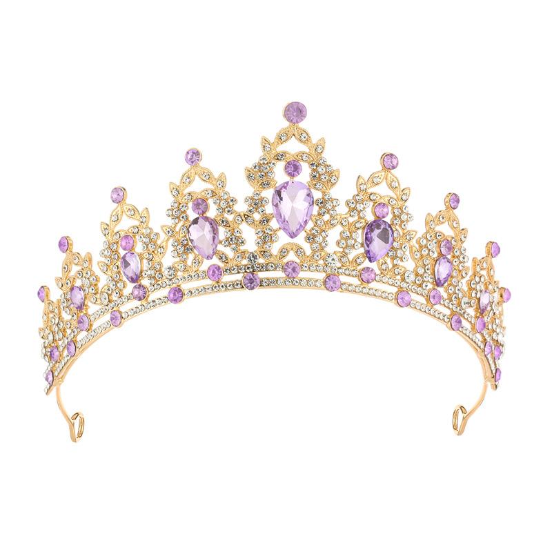 European Style Wedding Bride's Crown Grand and Luxurious Stage Performance Princess and Queen's Crown Hair Crown