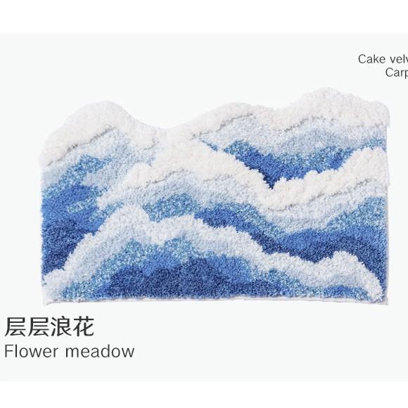 Cartoon Bathroom Carpet Absorbent Soft Floor Mat, Bedroom Bedside Decorative Floor Mat