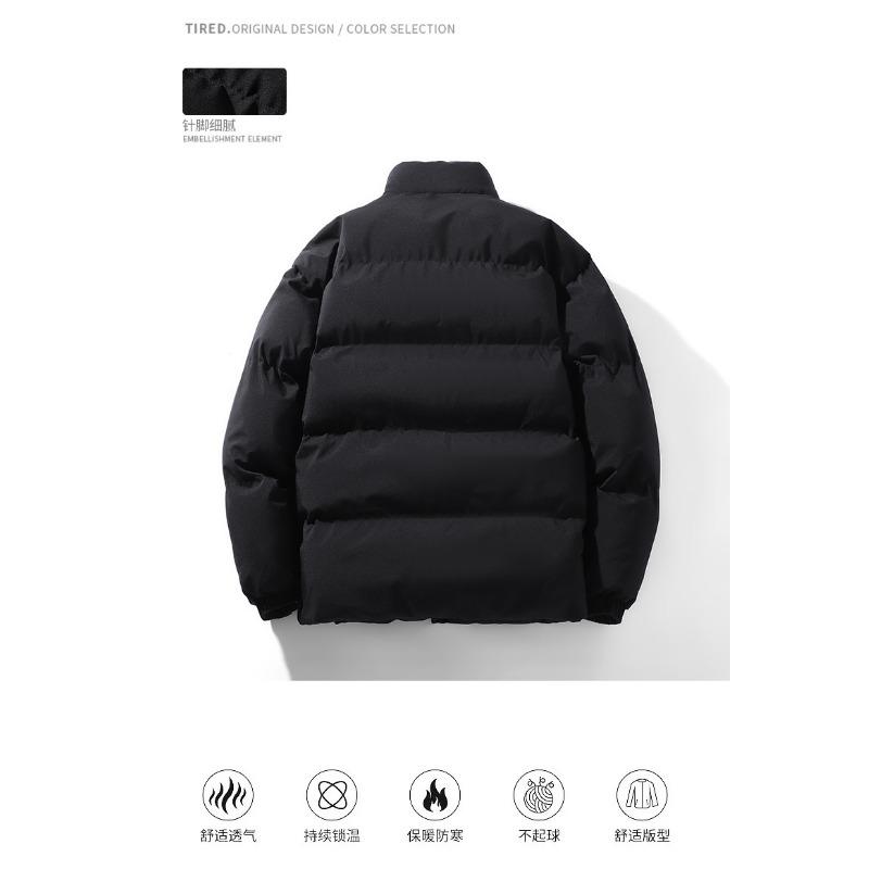 Men S Winter Loose Stand Collar Cotton Puffer Jacket