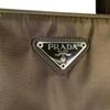 Prada Triangular Logo Handbag Khaki Women Used