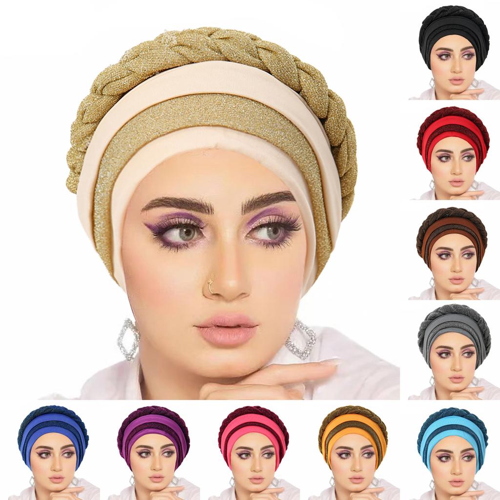 Polyester Kopftuch mit hellem Seidenzopf für Männer und Frauen