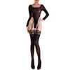 Women Sexy Stockings Lace Oil Glossy Tube Jumpsuit Transparent  Ultra-Thin 5d Lingerie Bodystockings Hollow High Socks