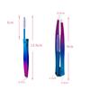 3 In 1 Eyebrow Clip Eyebrow Trimmering with Brush Multifunctional Stainless Steel Colorful Eyelash Tweezers Beauty Makeup Tools