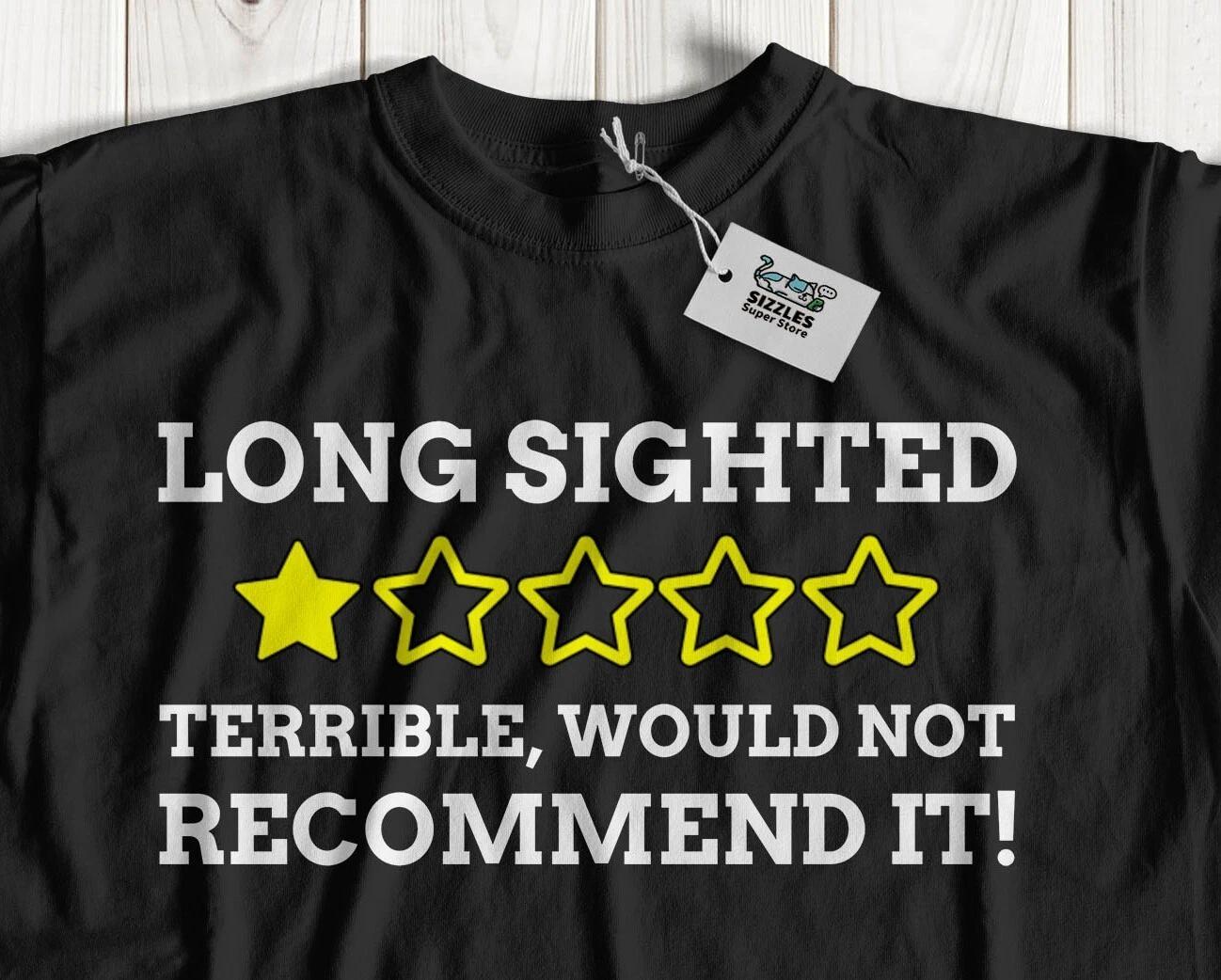 Unisex Funny Long Sighted T-Shirt Eye Surgery & LASIK Gifts 4XL