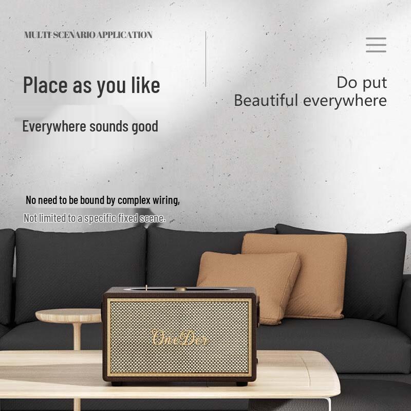 Huanda D6 Retro Bluetooth Speaker CN Plug (adapter Included)