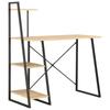 Desk with Shelf and Oak 102x50x117 Cm