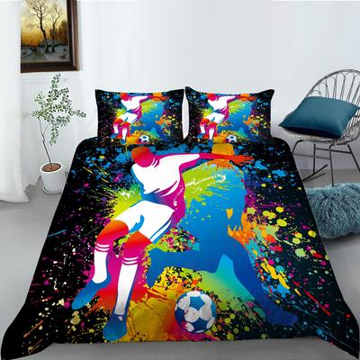 Ball Sports Bedding Set 3D Digital Printing Down Quilt Cover Single Bed Double Bed Full Size Household Bedding Set 2/3 Comfortable Household Textiles