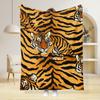 Tiger Design Microplush Fleece Throw Blanket Lightweight Ultra Soft 30x40 50x60