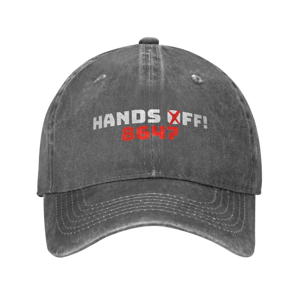 Hands Off Social Security And Medicare Baseball Caps Vintage Distressed Denim Quote 8647 Snapback Outdoor Running Adjustable Hat