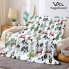 Christmas Reindeer Mixed Flannel Blanket Warm Soft Halloween Christmas Couch Warm Cozy Decorative Decor Gift for All Season