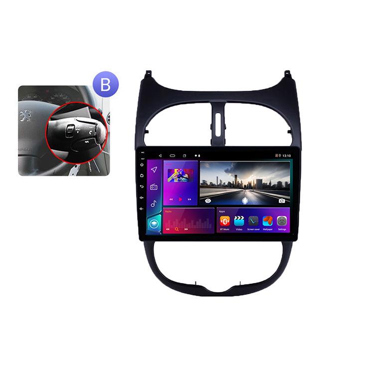 Peugeot 206 (01-08) Nawigacja GPS Android z Bluetooth i Kamerą Cofania