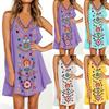 Womens Midi Dress Sleeveless Boho Beach Casual Floral Sundress Perfect For Summer