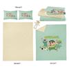 Crayon Shin-chan Cartoon Print Pure Cotton 4-Piece Duvet Cover & Bed Sheet Set for Kids' Dormitory.