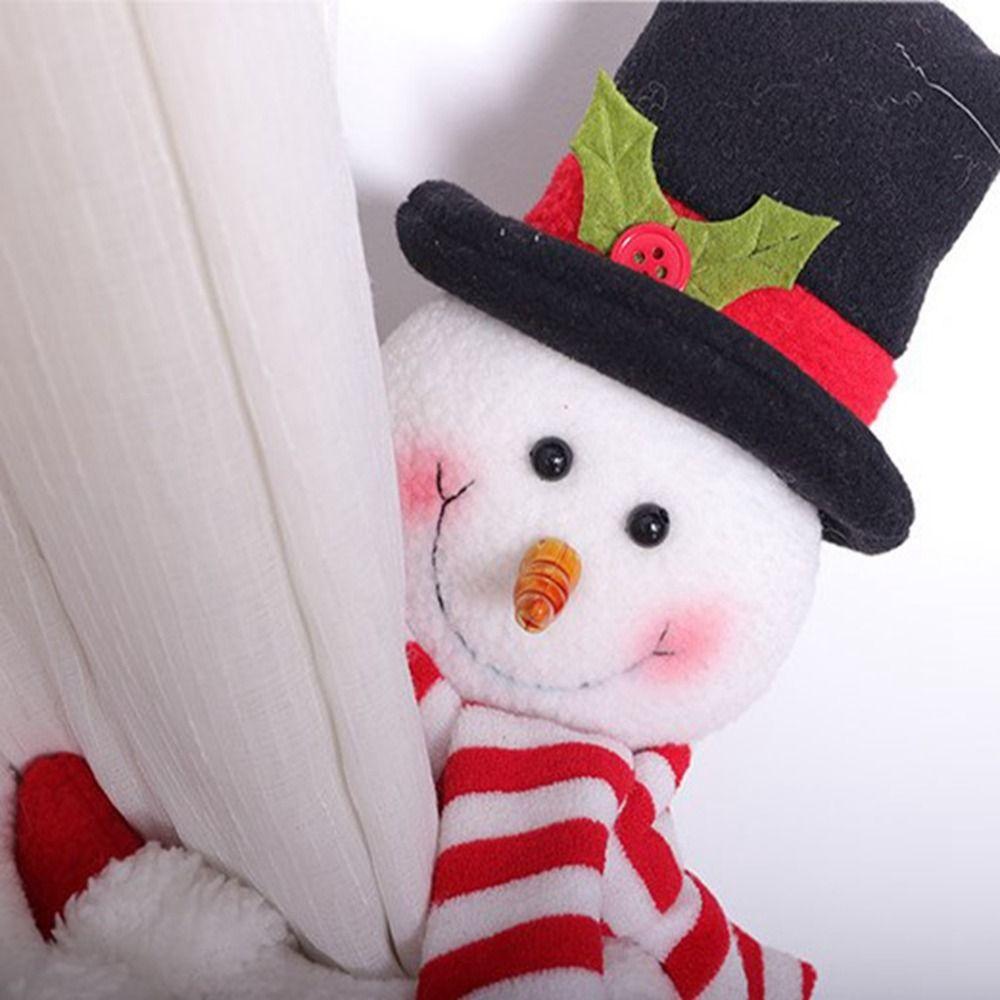 Cartoon Santa Claus Curtain Tieback Decorative Snowman Curtain Holder  Decorative Accessories