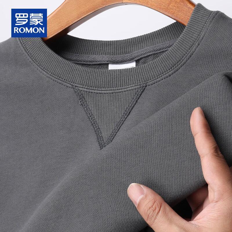 ROMON Men's Pure Cotton Classic Round Neck Sweatshirt