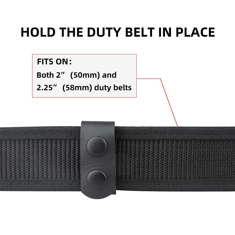 2Pcs/4Pcs Double Snap Belt Keeper Leather Tactical Belt Keeper Loop Belt Buckle For 2-2.25inch Hunting Fixed Accessories