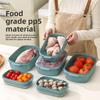 Kitchen Refrigerator Storage Box Microwave-safe Plastic Lunch Box for Fruits with Lid and Sealing Function