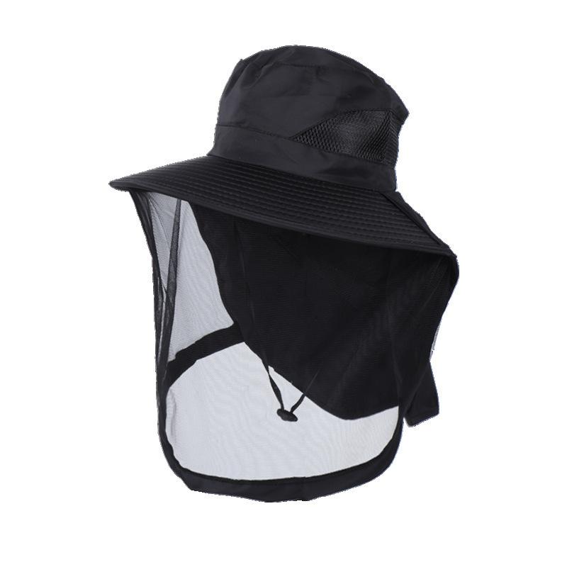 

Anti-mosquito hat, outdoor fishing hat, men s face cover, sunscreen hat, breathable mesh mask, night fishing anti-insect, anti-bee hat, large brim