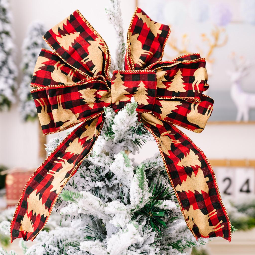 Decorative Christmas Whimsical Bows In Bright Fabrics For Joyful Decor Seasonal