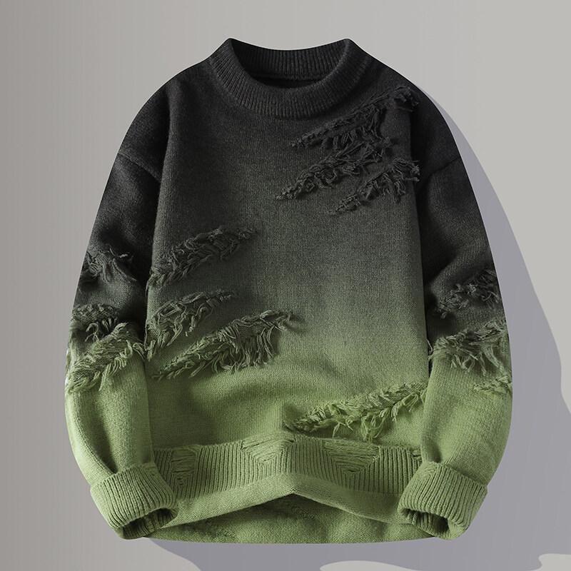Winterpullover für Herren Männer Dicke Rundhals-Pullover Herren Studenten Jugendpullover Herbst Herren Freizeit Strickwaren Pullover