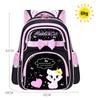 New PU Leather School Bag Korean Fashion Girls Backpack Cute Cat Orthopedic Waterproof Backpack