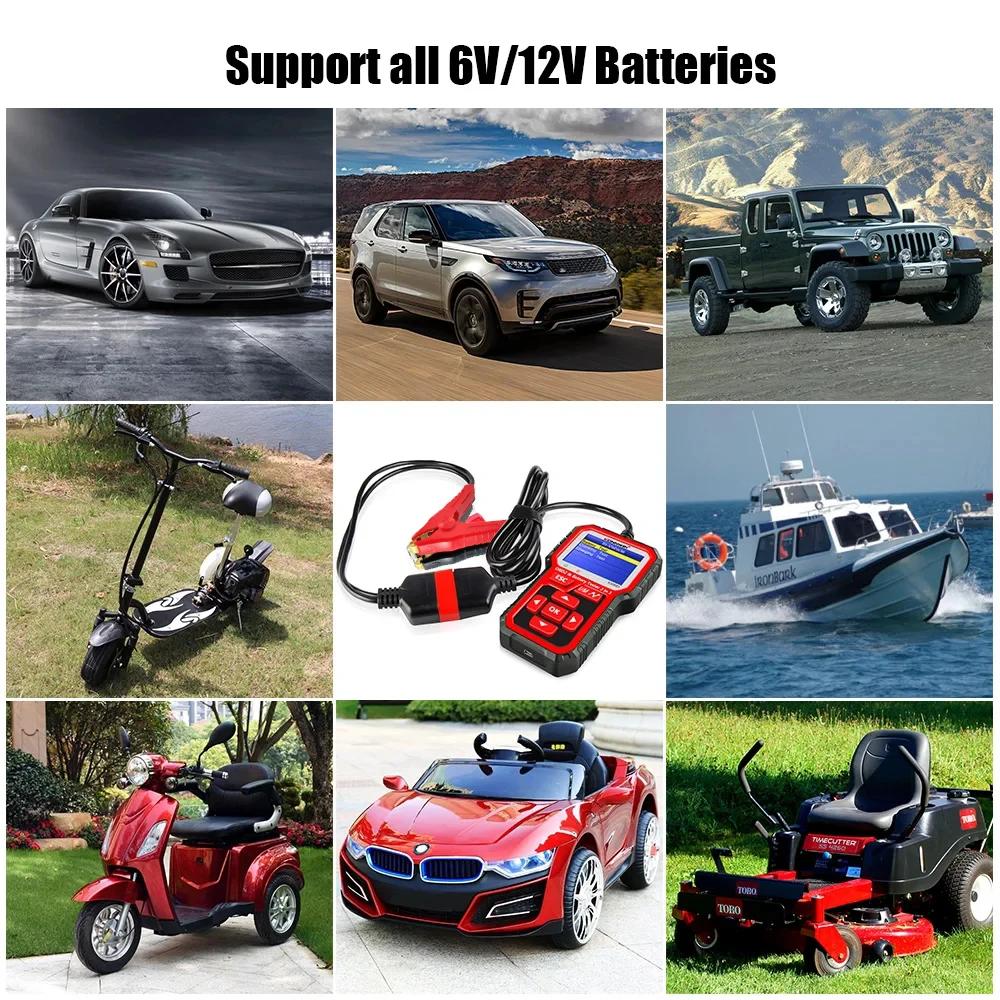2025 KONNWEI KW681 Professional Car OBD2 Scanner Auto Diagnostic Tools 6V12V 2 In 1 Car Motorcycle OBD2 Battery Tester Tools