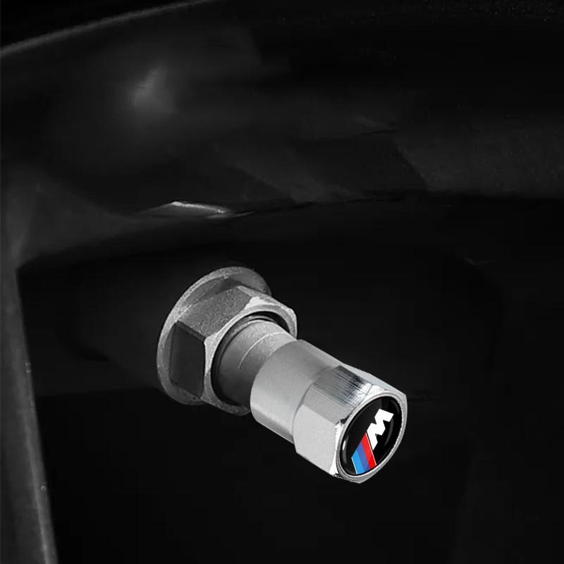 4 ks Krytky ventilků kol s logem M Vodotěsné autopříslušenství pro BMW E53 E70 E71 E72 E83 X1 X2 X3 X4 X5 X6 X7 E84 F48 F49 F39 F25