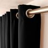 Rideau uni à oeillets noir 140x240 cm