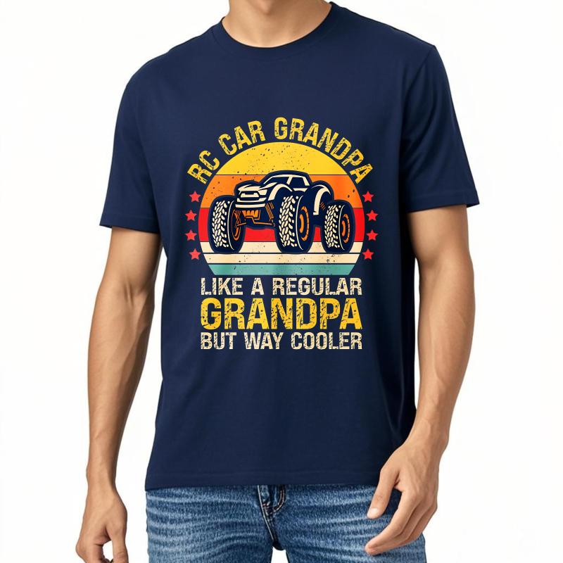 Vintage Summer Women tshirt Rc Car Grandpa Like A Regular Grandpa But Way Cooler Short Sleeve Solid Color ONeck Tshirt