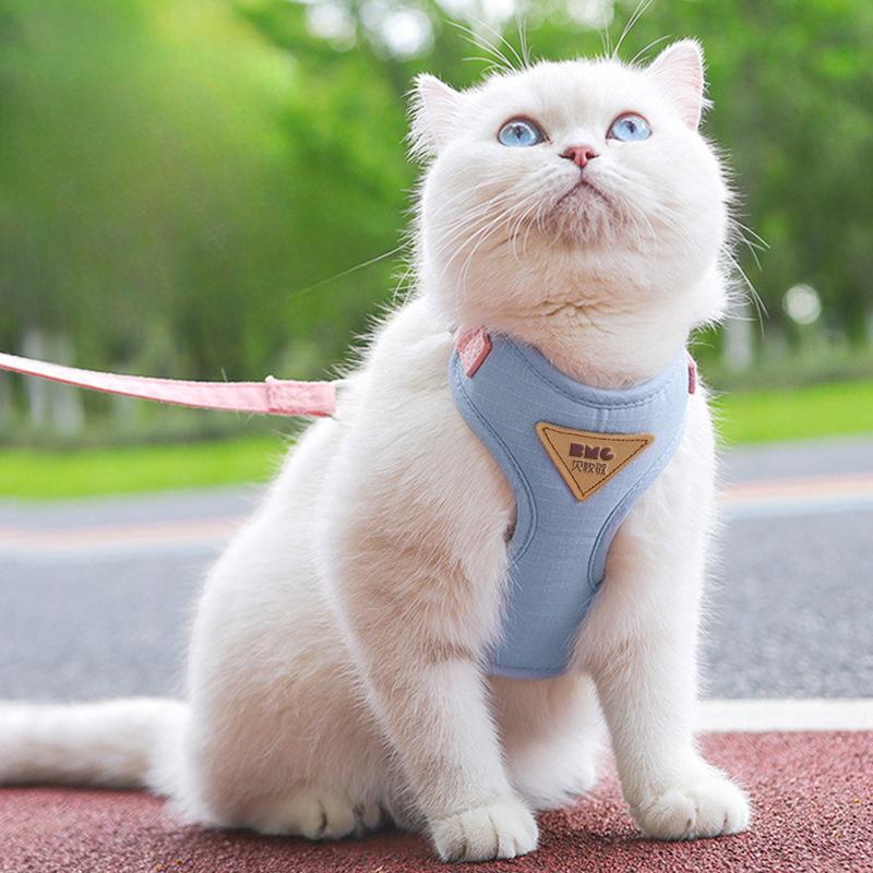 1pc Cat Leash, Vest Type Chest Strap, Adjustable Anti-break and Anti-get Lost Collar, Dog Leash, Pet Leash