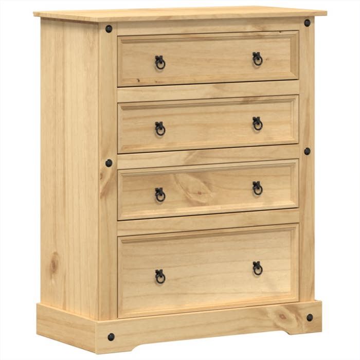 VidaXL Commode Corona 92x48x120 Cm Solid Pine Wood, Chest of Drawers, Filing Cabinet, Chest of Drawers, Storage Cabinet, 4005675