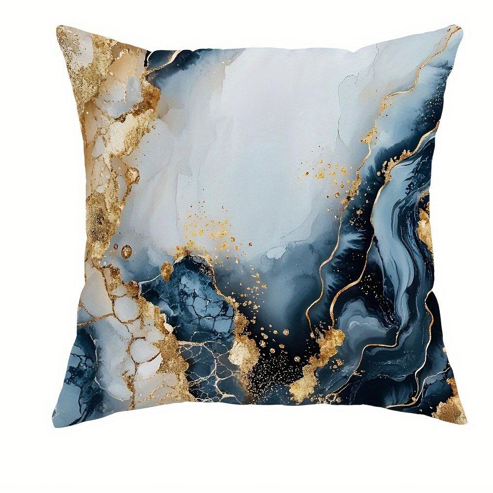 

Colorful Fluid Art PillowcaseBedroom Living Room Sofa Home Decor Polyester Cushion Cover with Zipper 16x16Inch