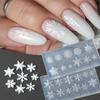 1Pcs Silicone Nail Mold Christmas Snowflakes Butterfly Flower 3D Relief Nail Template Nail Art Decorations Nail Art Mold