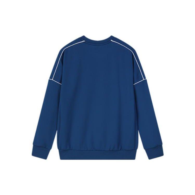 FILA Fitness Series Solid Color Logo Round Neck Pullover Sweatshirt Men sweatshirt Galaxy-Blue A51M331222F-NV