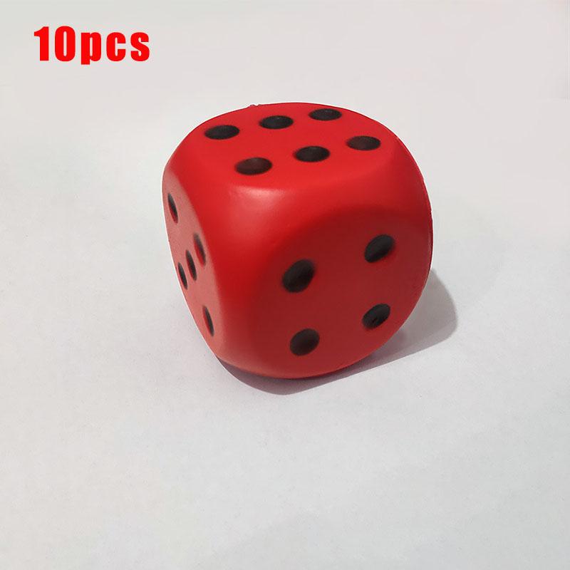5/10pcs Big Sponge Dice Soft And Elastic Toys Color Solid Point Dice 6cm Cognitive Amusing Props Party Home Garden Game Tool