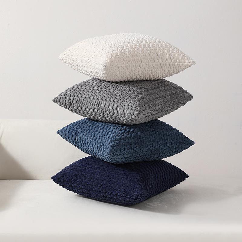 Soft Velvet Double-sided Design Sofa PILLOWS, Office Backrest PILLOWCASES, Bedside CUSHHION COVERS, Durable,  Bed Decoration.